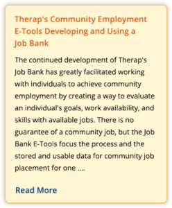 Press Release on Community Employment E-Tools