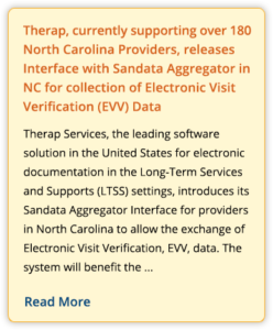 ress Release on Sandata for EVV in North Carolina