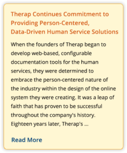 therap press release on DDO, Person centered etc