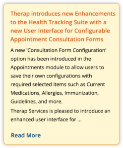 Therap introduces new Enhancements to the Health Tracking Suite with a new User Interface for Configurable Appointment Consultation Forms