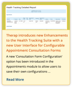 Therap introduces new Enhancements to the Health Tracking Suite with a new User Interface for Configurable Appointment Consultation Forms