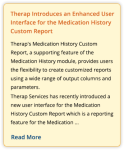 Therap Introduces an Enhanced User Interface for the Medication History Custom Report