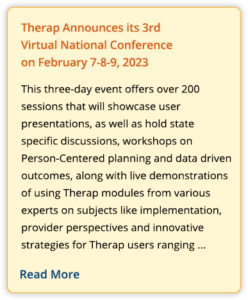 Therap Announces its 3rd Virtual National Conference on February 7-8-9, 2023