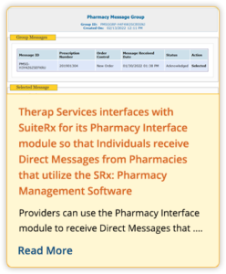 Therap Services interfaces with SuiteRx for its Pharmacy Interface module