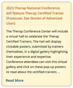 2023 Therap National Conference will feature Therap Certified Trainer Showcase: See Stories of Advanced Users