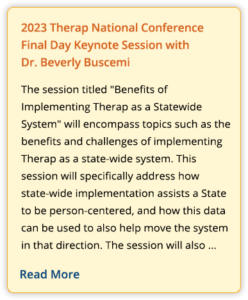 2023 Therap National Conference Final Day Keynote Session with Dr. Beverly Buscemi
