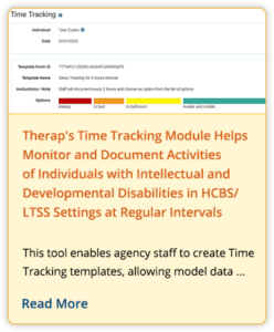 Therap's Time Tracking Module Helps Monitor and Document Activities of Individuals with Intellectual and Developmental Disabilities in HCBS/LTSS Settings at Regular Intervals