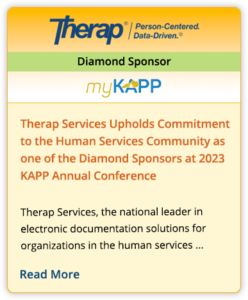 Therap Services Upholds Commitment to the Human Services Community as one of the Diamond Sponsors at 2023 KAPP Annual Conference