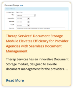 Therap Services' Document Storage Module Elevates Efficiency for Provider Agencies with Seamless Document Management - Learn More
