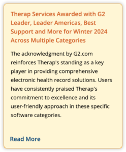 Therap Services Awarded with G2 Leader