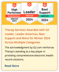 Therap Services Awarded with G2 Leader