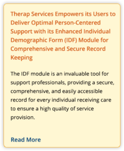 Therap Services Empowers its Users to Deliver Optimal Person-Centered Support