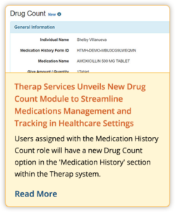 Therap Services Unveils New Drug Count Module